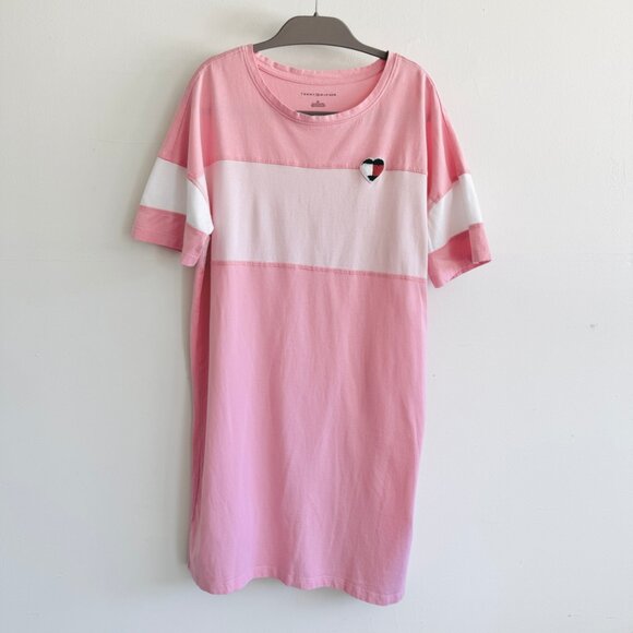 Tommy Hilfiger Light Pink T-Shirt Cotton Dress - Picture 3 of 5
